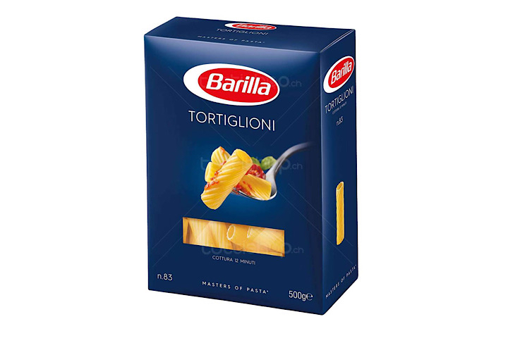 Tortiglioni n. 83, Barilla, pâte de blé dur, 500 g.