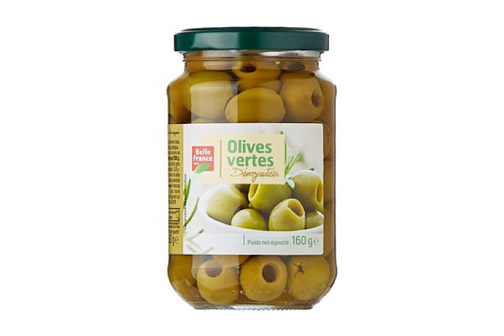 Olives Vertes Dénoyautées Belle France 160g
