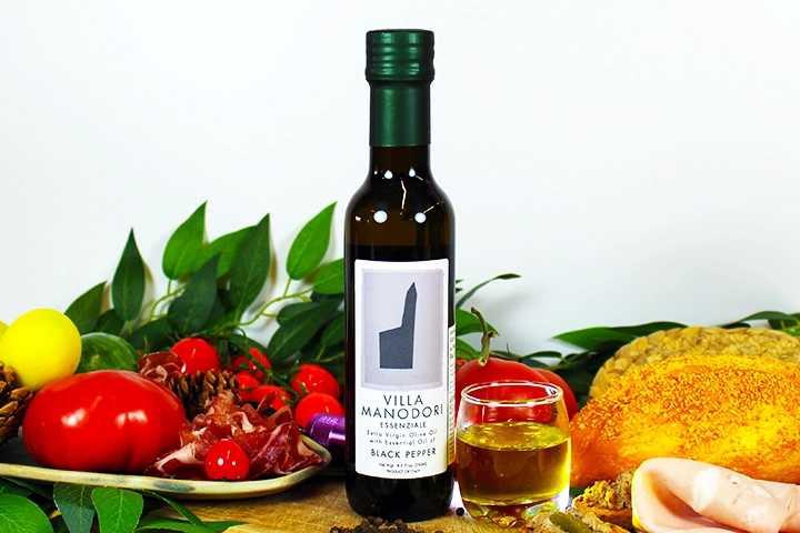 Huile d’olive extra vierge au poivre noir - Villa Manodori
