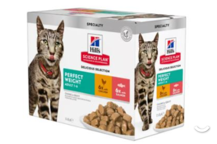 HILLS cat perfect weight 1-6 adult chicken salmon