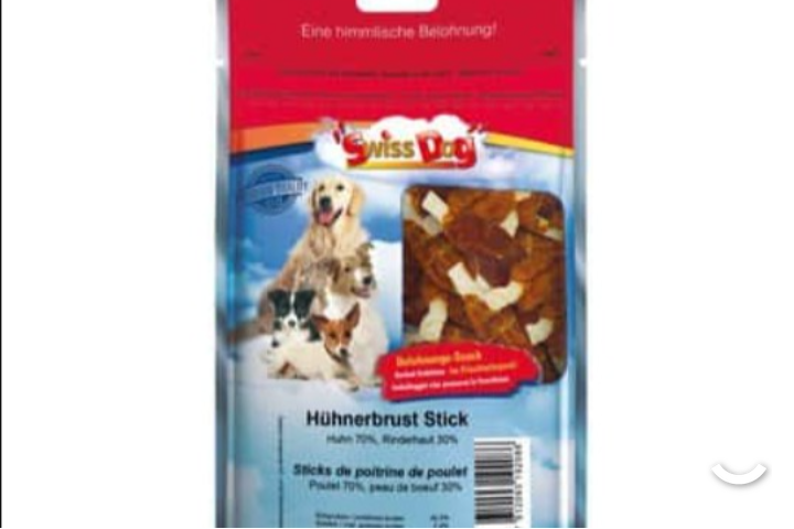 Swiss dog stick chicken breast