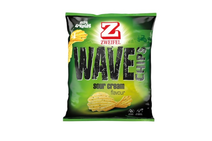 Zweifel Sour Cream Wave Chips 120 g
