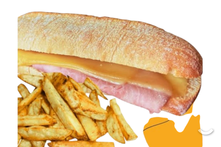 Ham and Emmental cheese panini
